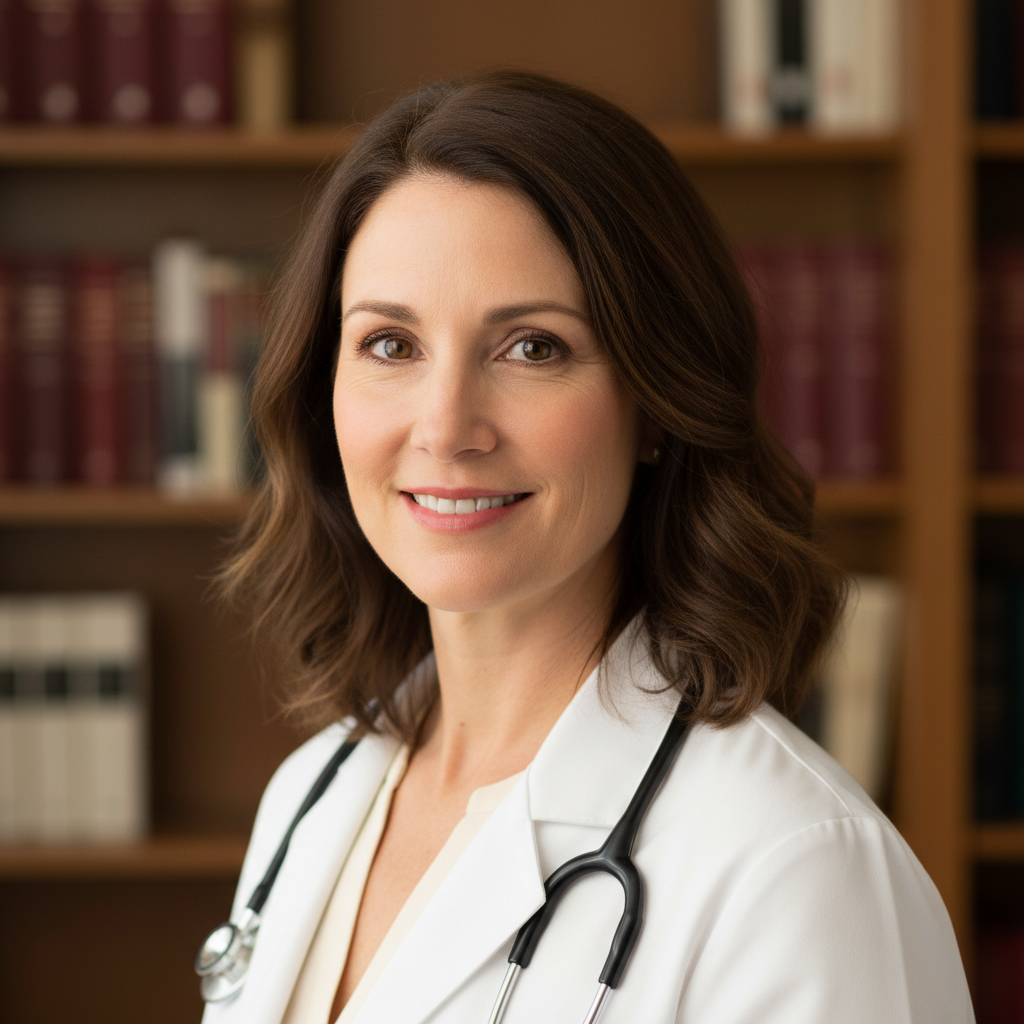A board-certified physician — illustrative